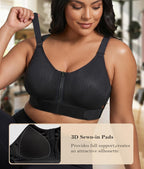 Front Zip High Support Sports Bra