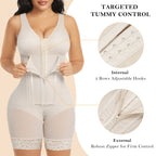 Steel Boned High Compression Full Bust Faja Bodysuit