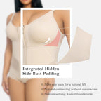 V-Panel Tummy Control Front Zip Brief Cut Faja Bodysuit