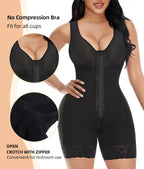Front Hook Full Bust Mid-Thigh Shaping Shapewear