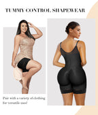Front Zip Full Bust Mid-Thigh Faja Bodysuit