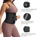 Triple Layer Sweat Sculpt Waist Trainer Belt